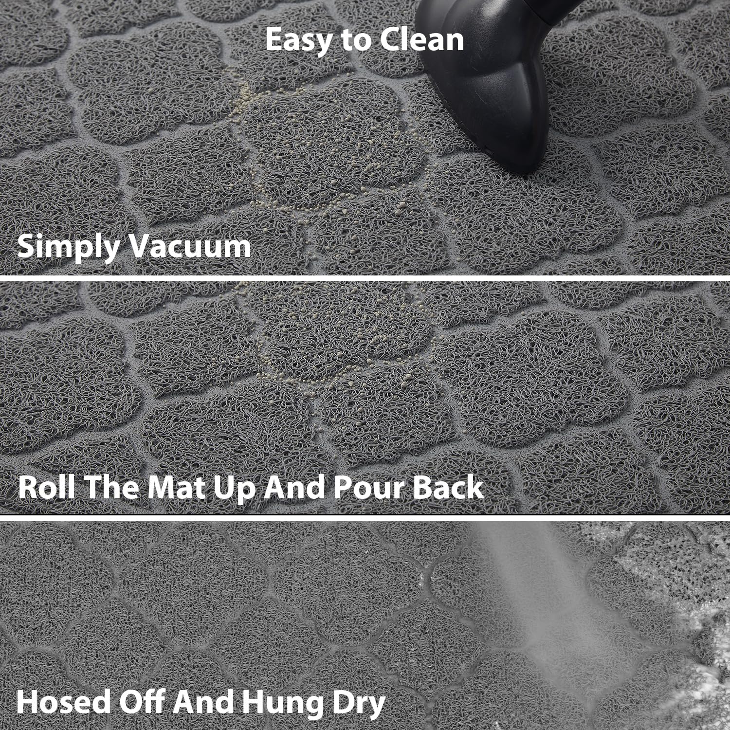 WePet Cat Litter Box Mat, Kitty PVC Pad, Durable Trapping Rug Mat