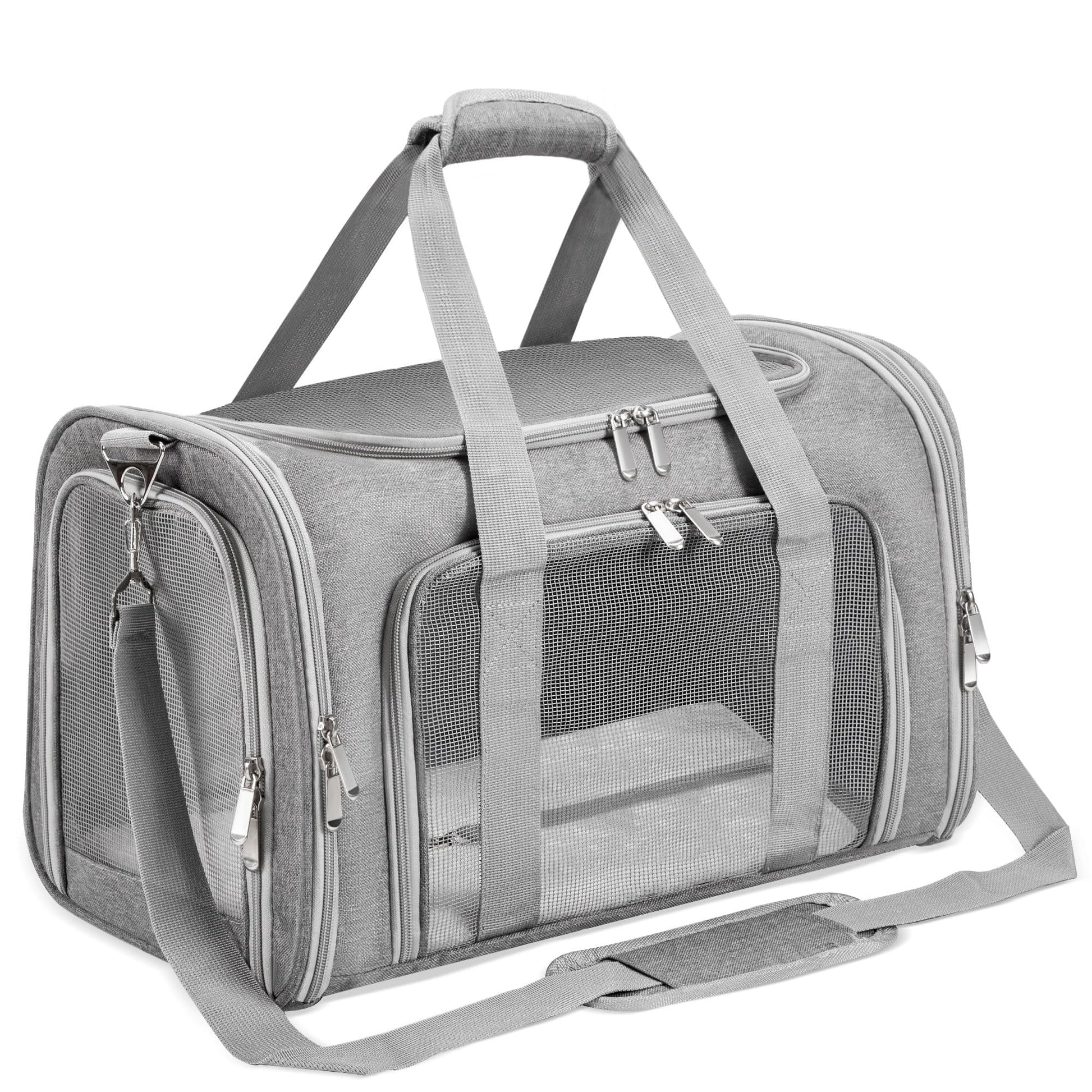 Soft-Sided Cat/Dog/Pet Carrier, Collapsible Pets Travel Carriers