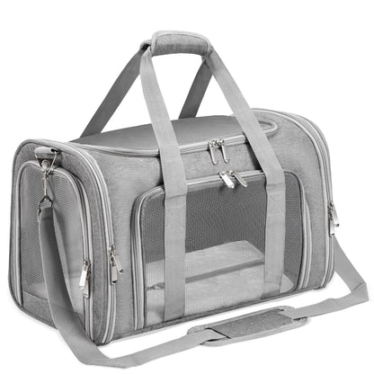Soft-Sided Cat/Dog/Pet Carrier, Collapsible Pets Travel Carriers