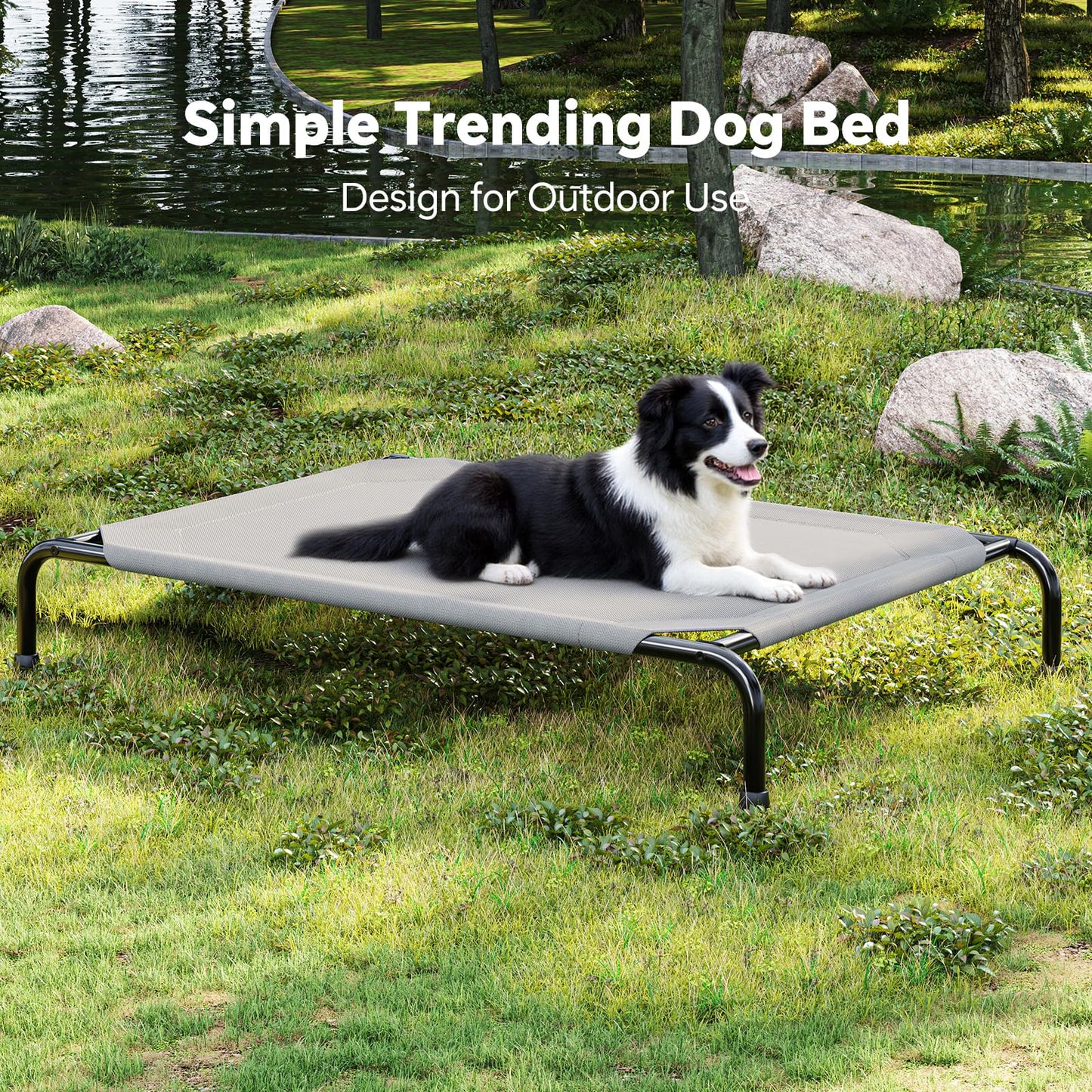 Simple Trending Raised Dog Bed for Large Dogs, Waterproof XL Dog Bed