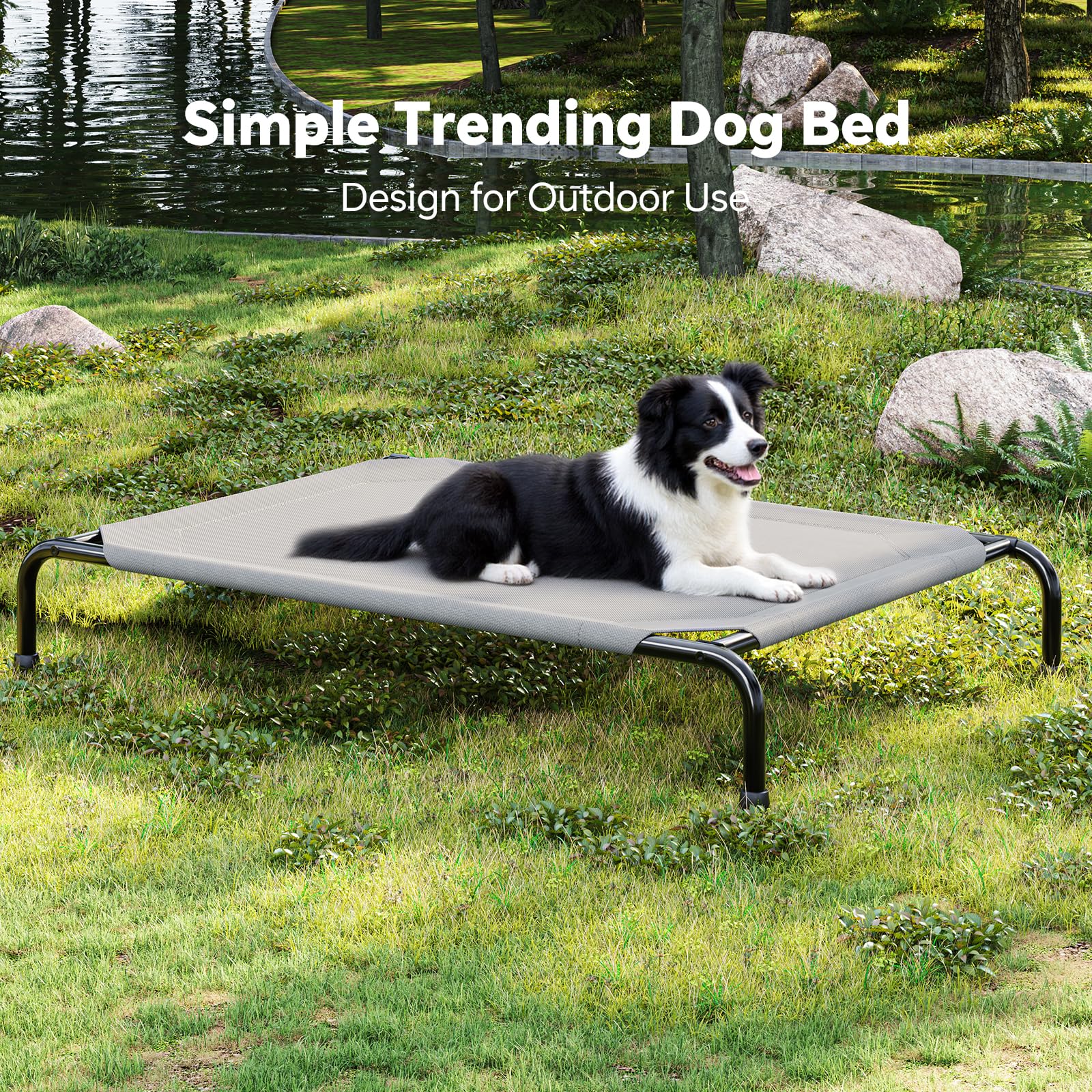 Simple Trending Raised Dog Bed for Large Dogs, Waterproof XL Dog Bed