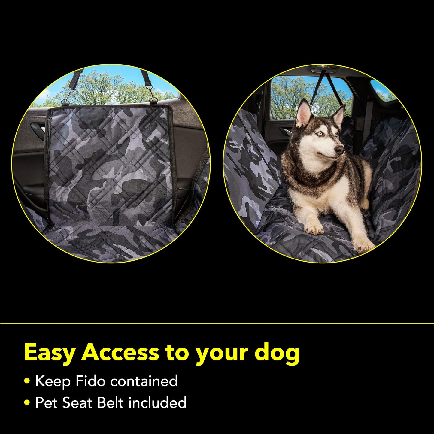 Meadowlark Dog Car Seat Cover, Heavy Duty Pet Seat Cover for Back Seat