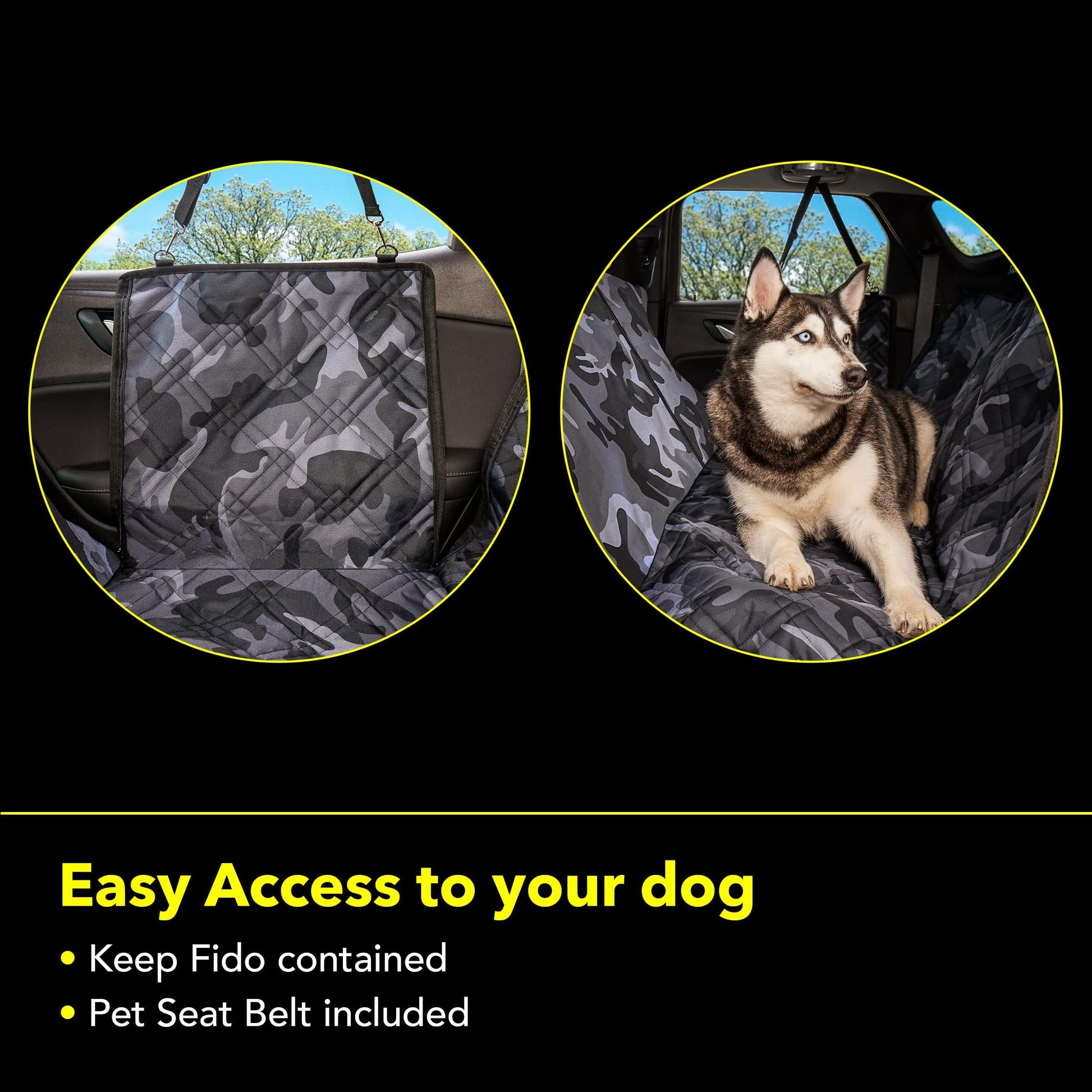 Meadowlark Dog Car Seat Cover, Heavy Duty Pet Seat Cover for Back Seat