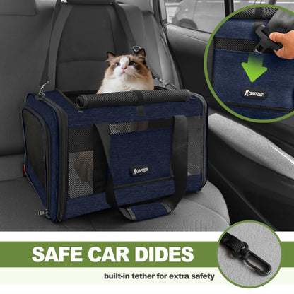 GAPZER Cat Carrier 18x11x11 United Airline Approved, Top Loader Bag