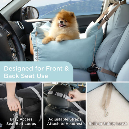 Lesure Small Dog Car Seat for Small Dogs Soft Dog Booster Seat Seat