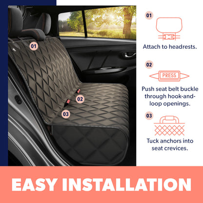 Active Pets Car Rear Seat Cover for Dogs, Durable Waterproof Seat