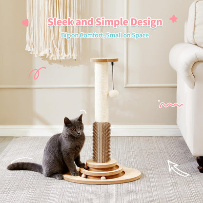 Made4Pets Cat Scratching Post, 23" Tall Sisal Cat Scratcher Post