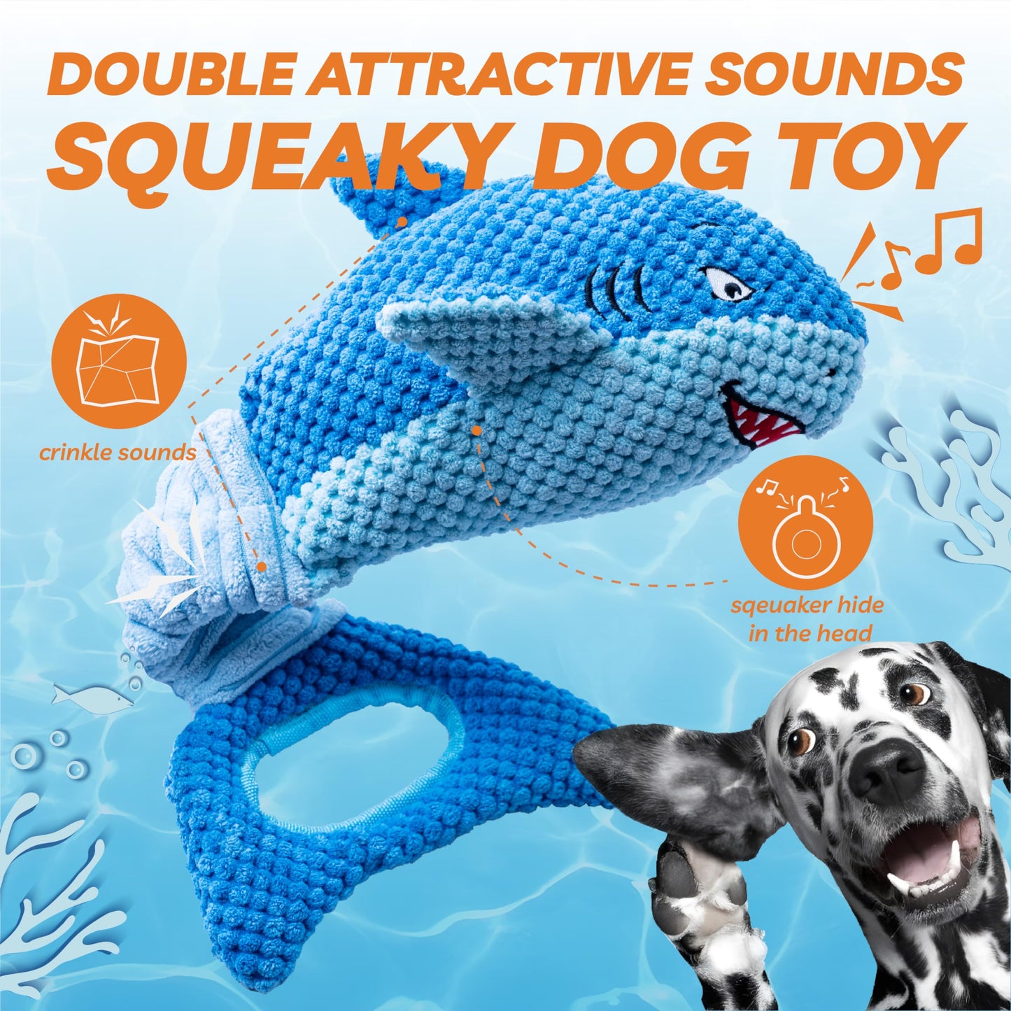 LEGEND SANDY Squeaky Dog Toys for Large Dogs Interactive Plush Plush