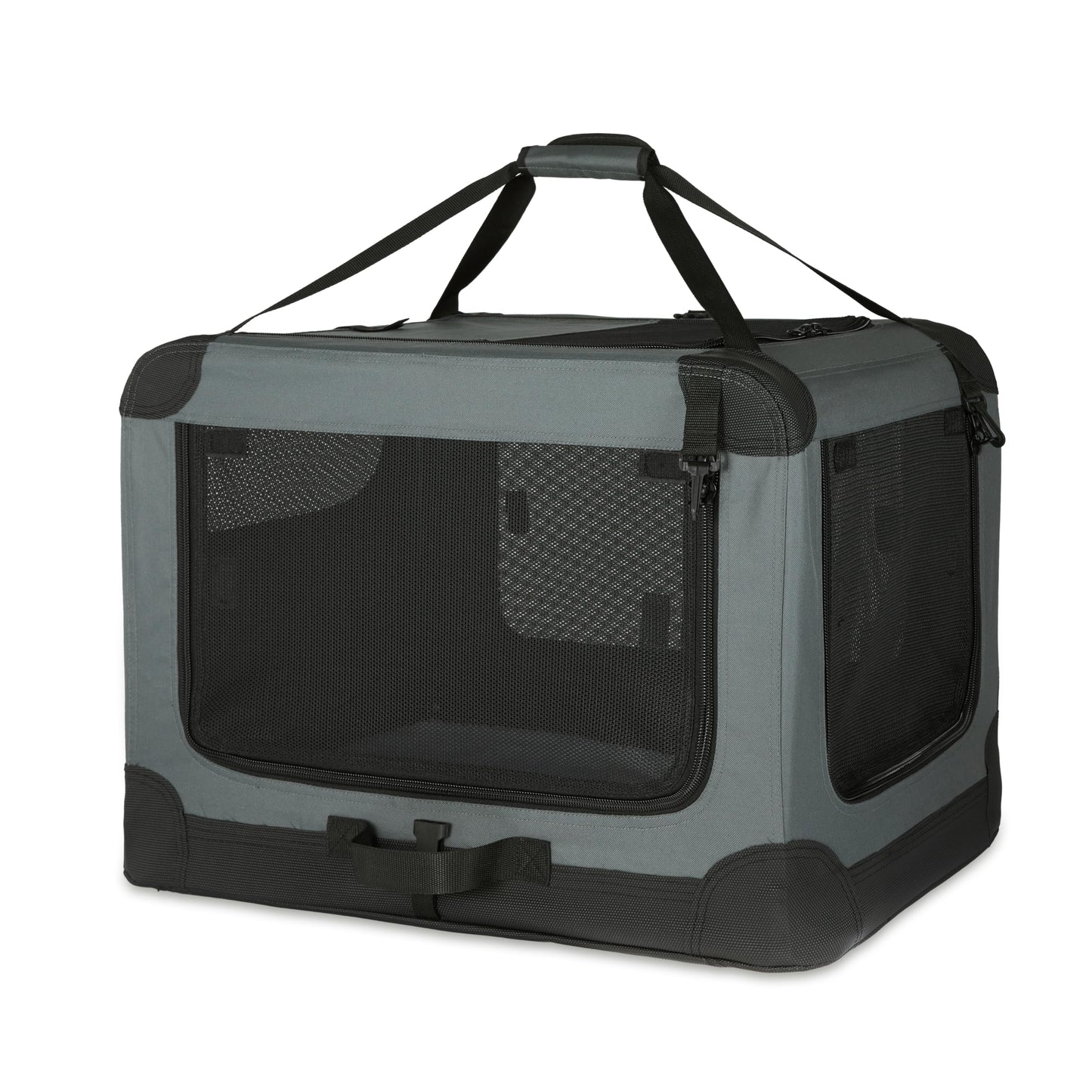 Amazon Basics 4-Door Portable Folding Soft Dog Crate, Crate