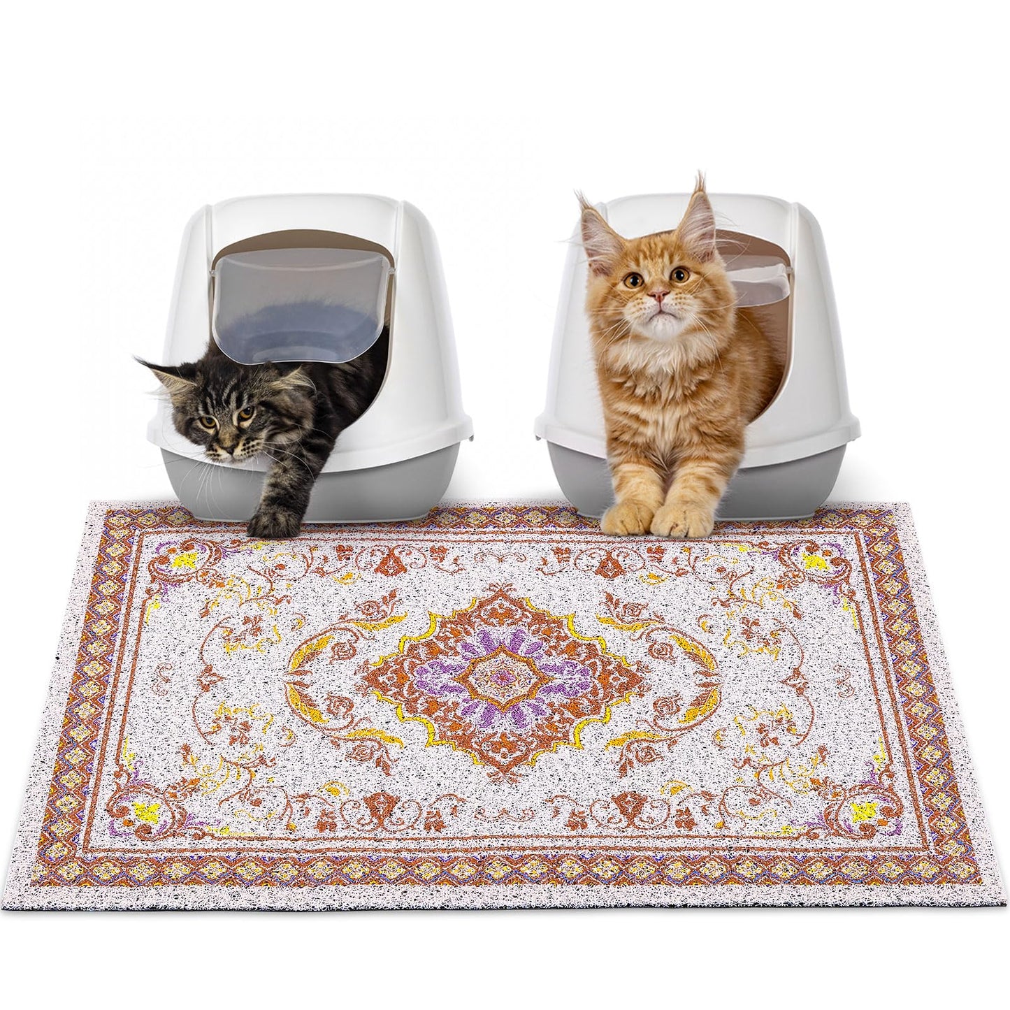 Glittme Cat Litter Mat with Non-Slip Bottom Litter Box Mat X22" Litter