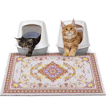 Glittme Cat Litter Mat with Non-Slip Bottom Litter Box Mat X22" Litter