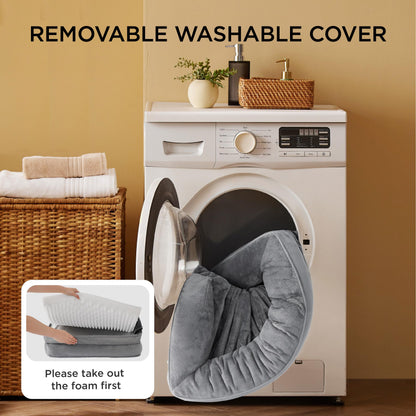 Bedsure Small Orthopedic Dog Bed Washable Bolster Dog Sofa Beds
