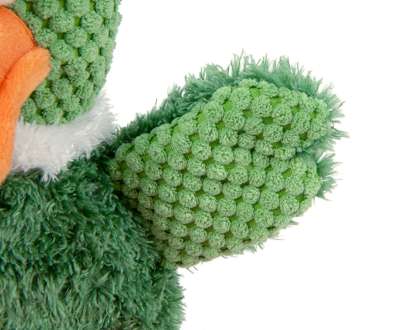 goDog Checkers Sitting Duck Squeaky Plush Dog Toy, Chew Guard Plush