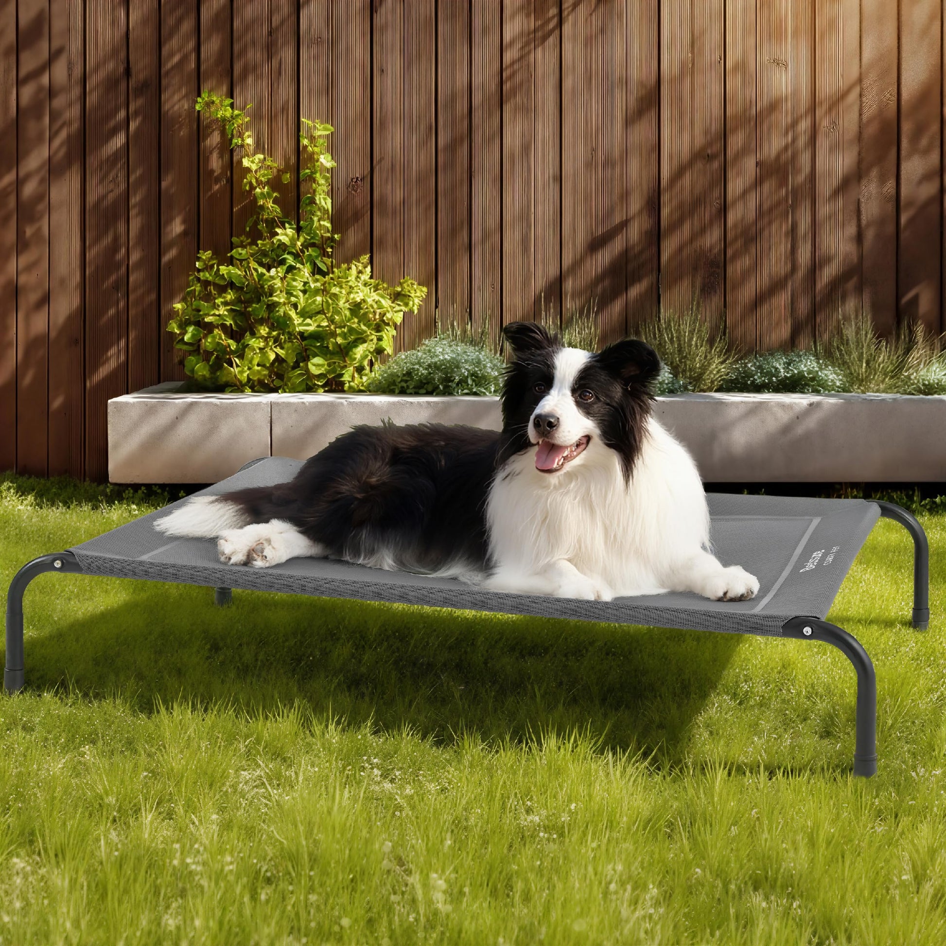 Bedsure Outdoor Elevated Dog Bed Large Sized Dog, Portable Indoor Bed