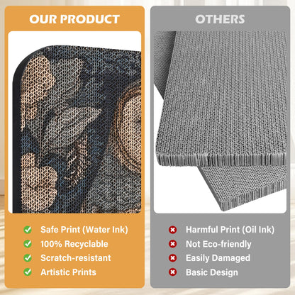 LESISSMER 2 Pack Art Cat Scratcher, Wall-Mountable Cat Scratch Pad