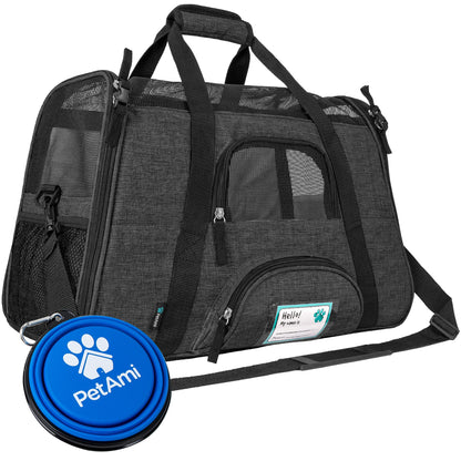 PetAmi Airline Approved Soft-Sided Dog and CAT Travel Carrier