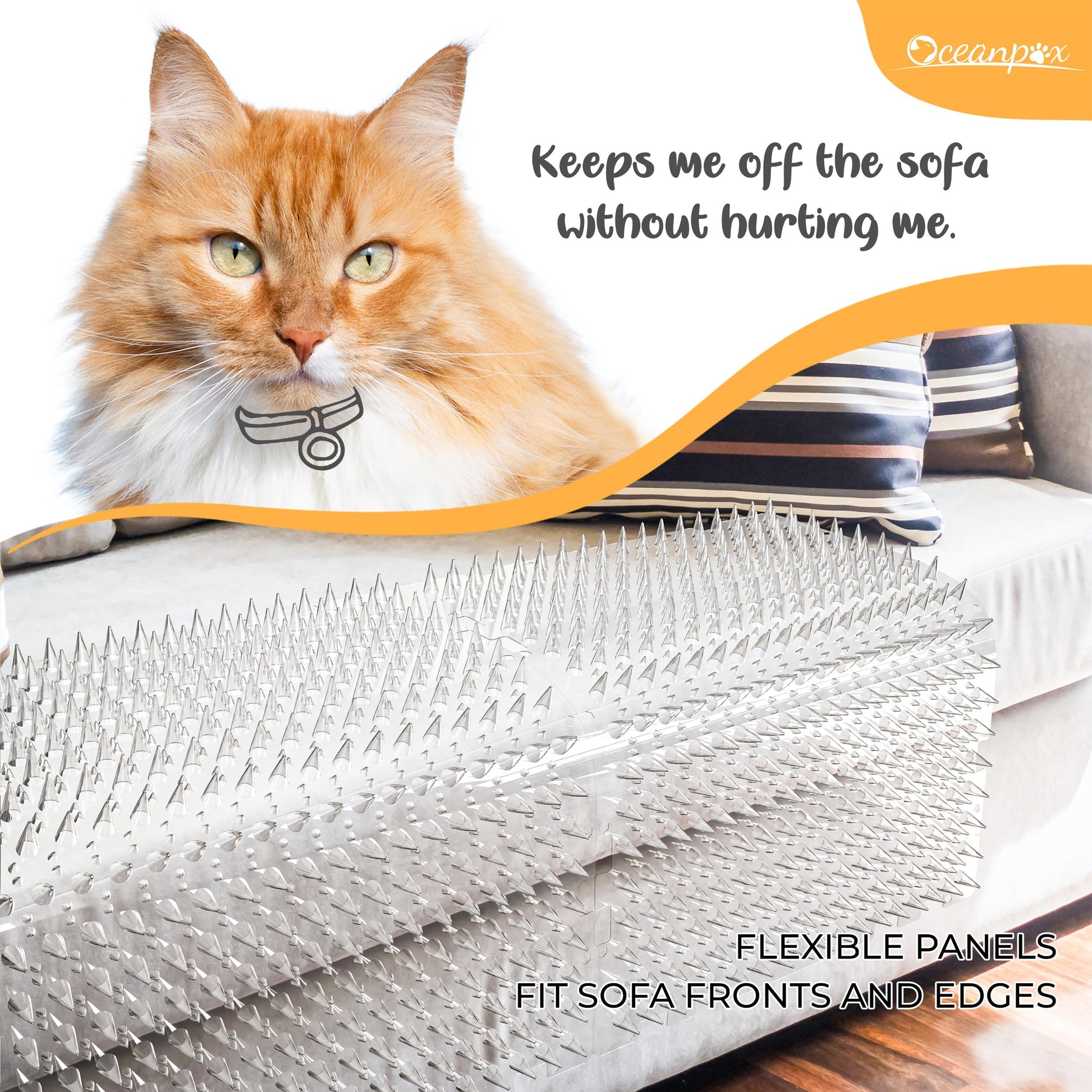 OCEANPAX Scat Mat for Cats 10 Pack Clear Cat Deterrent Mats Mat