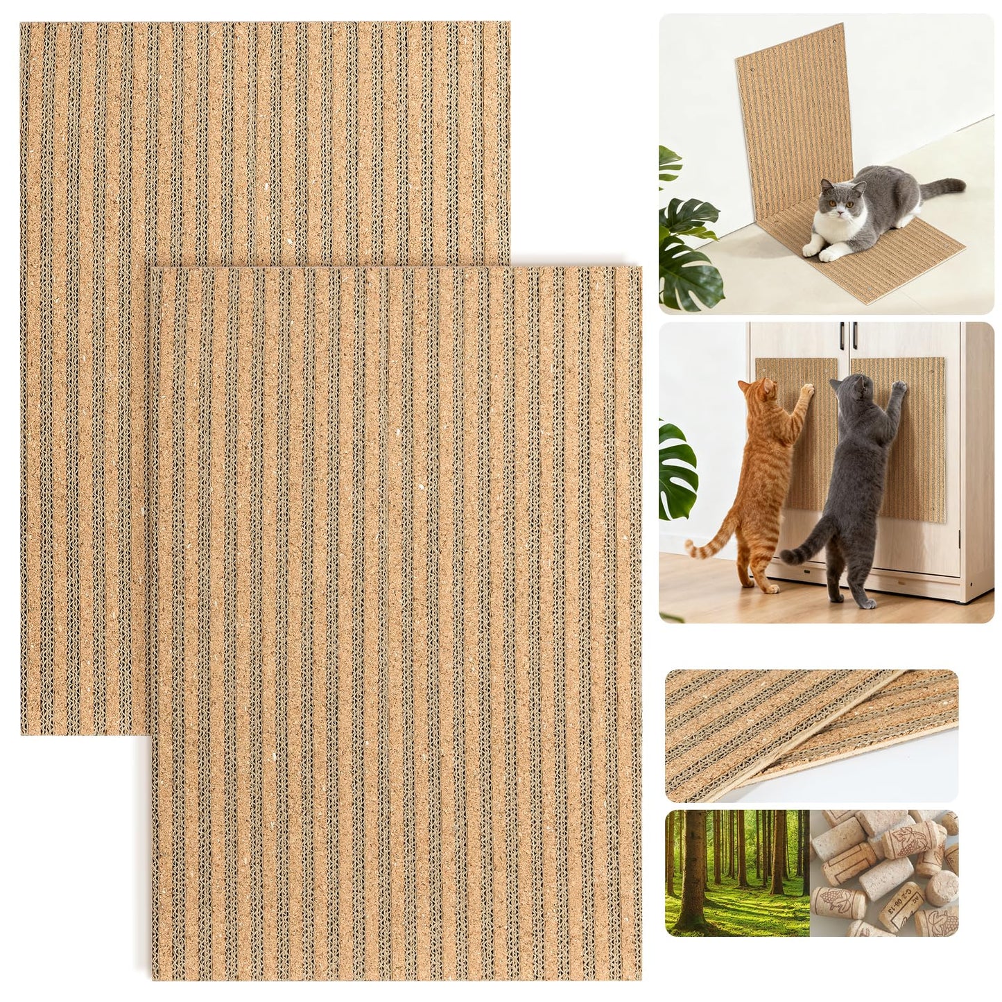 Natural Cork cat Scratch pad for Cats-cat scratchers for Scratchers