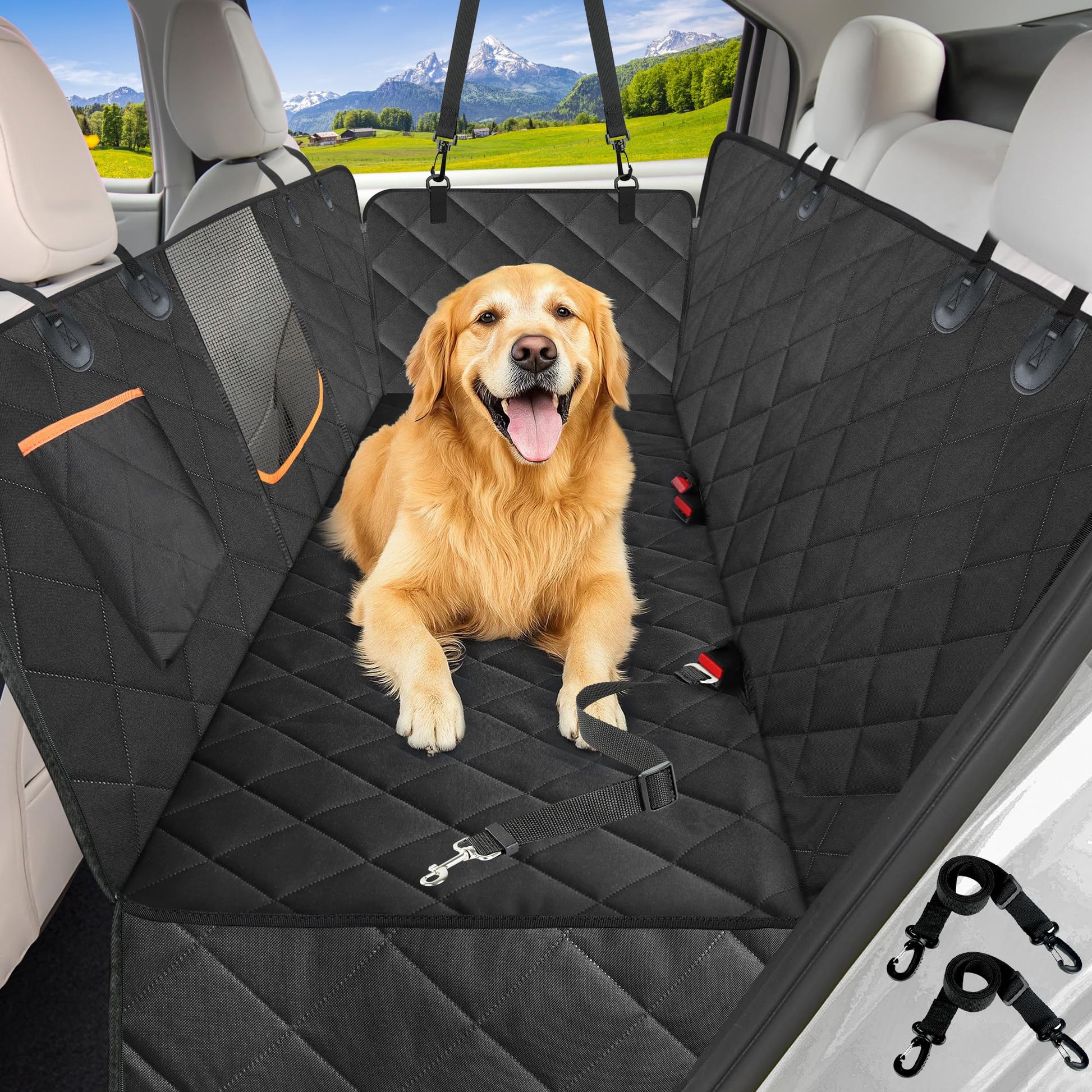 Kytely Dog Car Seat Cover for Back Seat,600D Heavy Duty Dog Hammock
