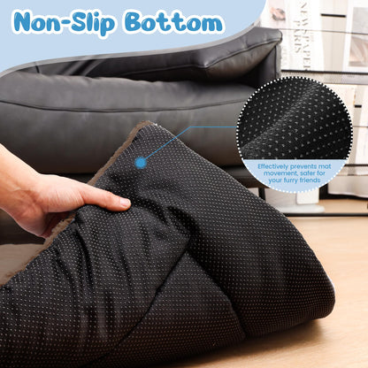 ZENGAOOU Dog Crate Pad, Machine Washable Plush Dog Crate Mat