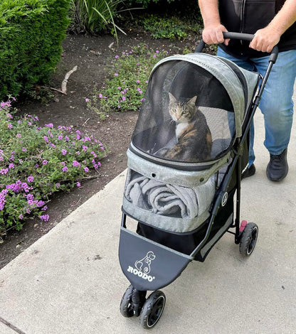 ROODO 3 Wheel Dog Pet Cat Stroller Best Lightweight Foldable Stroller