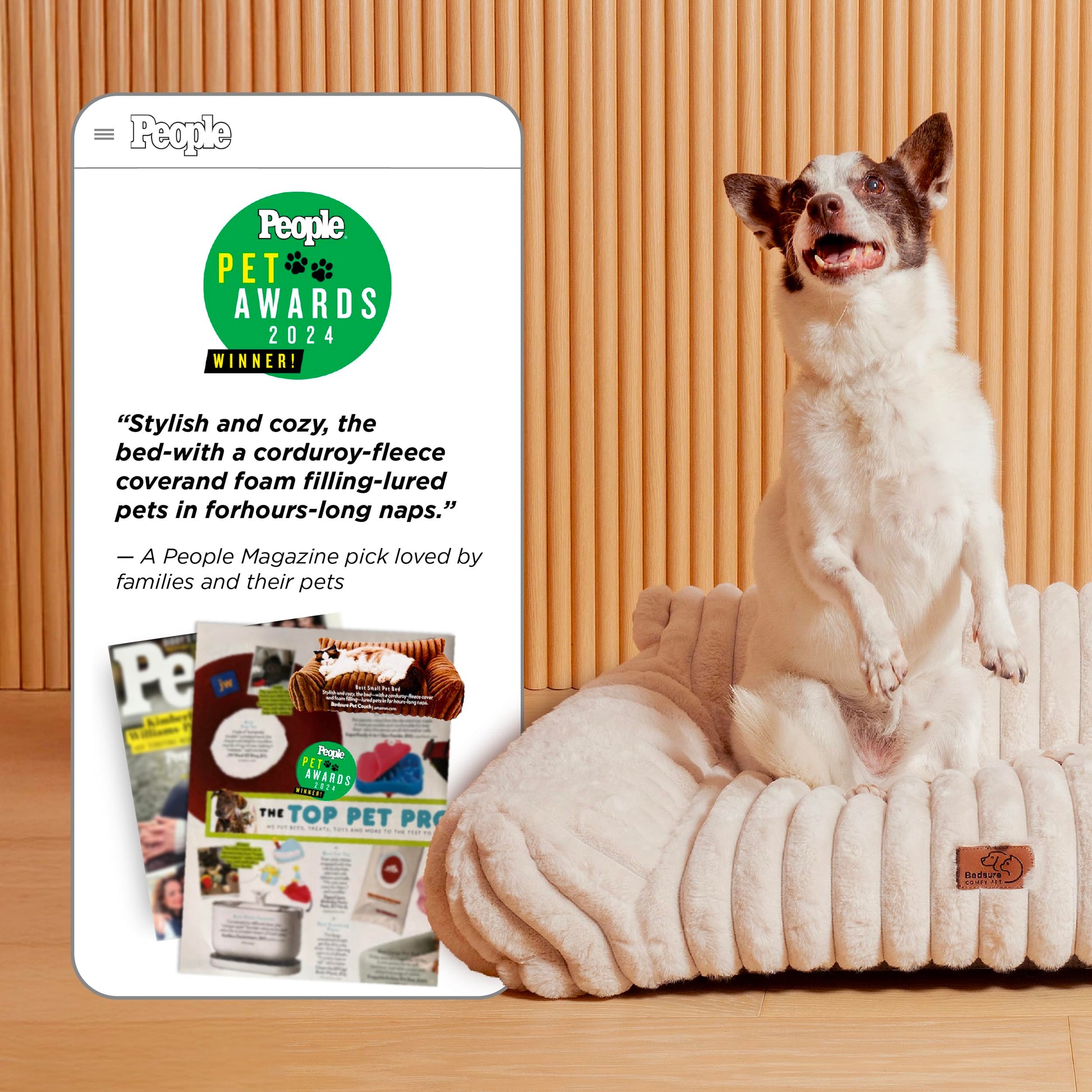 Bedsure ComfyFleece™ Cute Cat Couch for Pets As Seen on TV on Cover