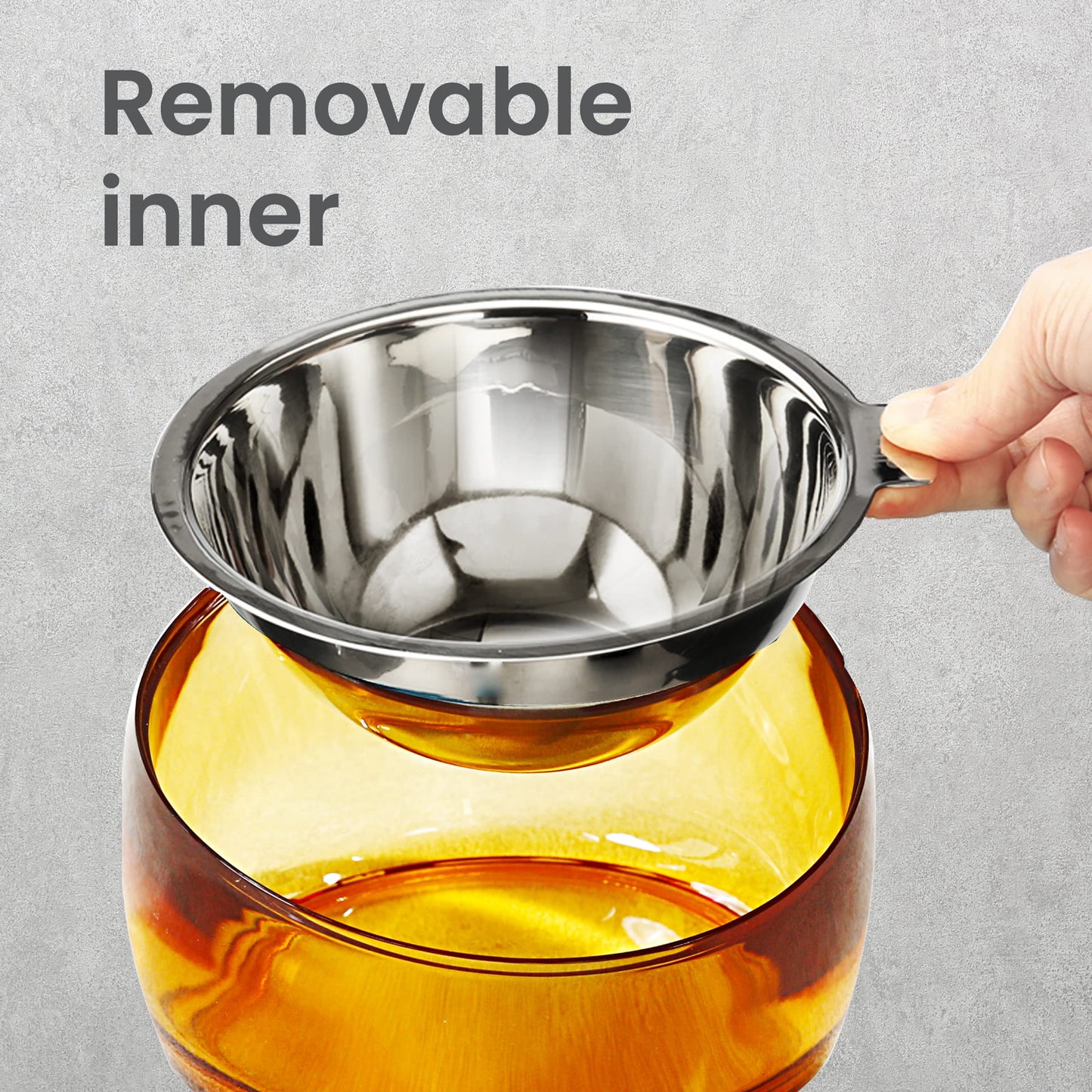 Felli Pet Oblik Acrylic Raised Dog Food Water Bowl Stainless Bowl