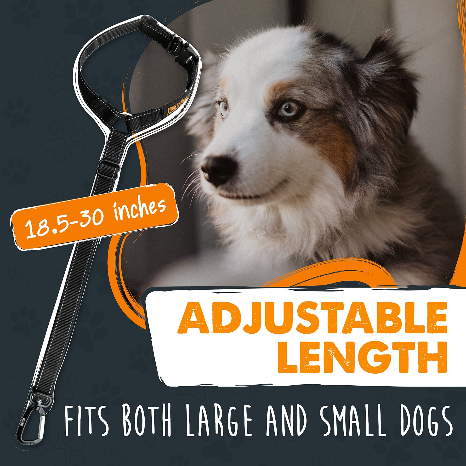 Mighty Paw Dog Seat Belt For Car Headrest Distraction Free Harness