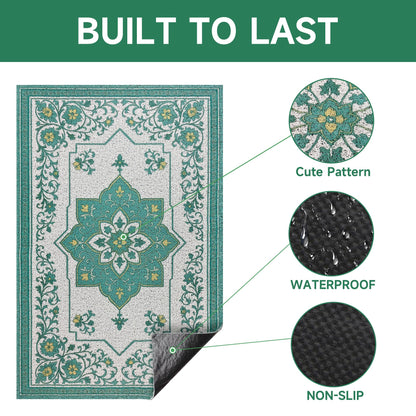YOSEPATI Cat Litter Mat, 35" x 23" Litter Box mat, Traps Litter