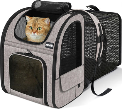Pecute Cat Backpack Carrier Expandable, Pet Backpack