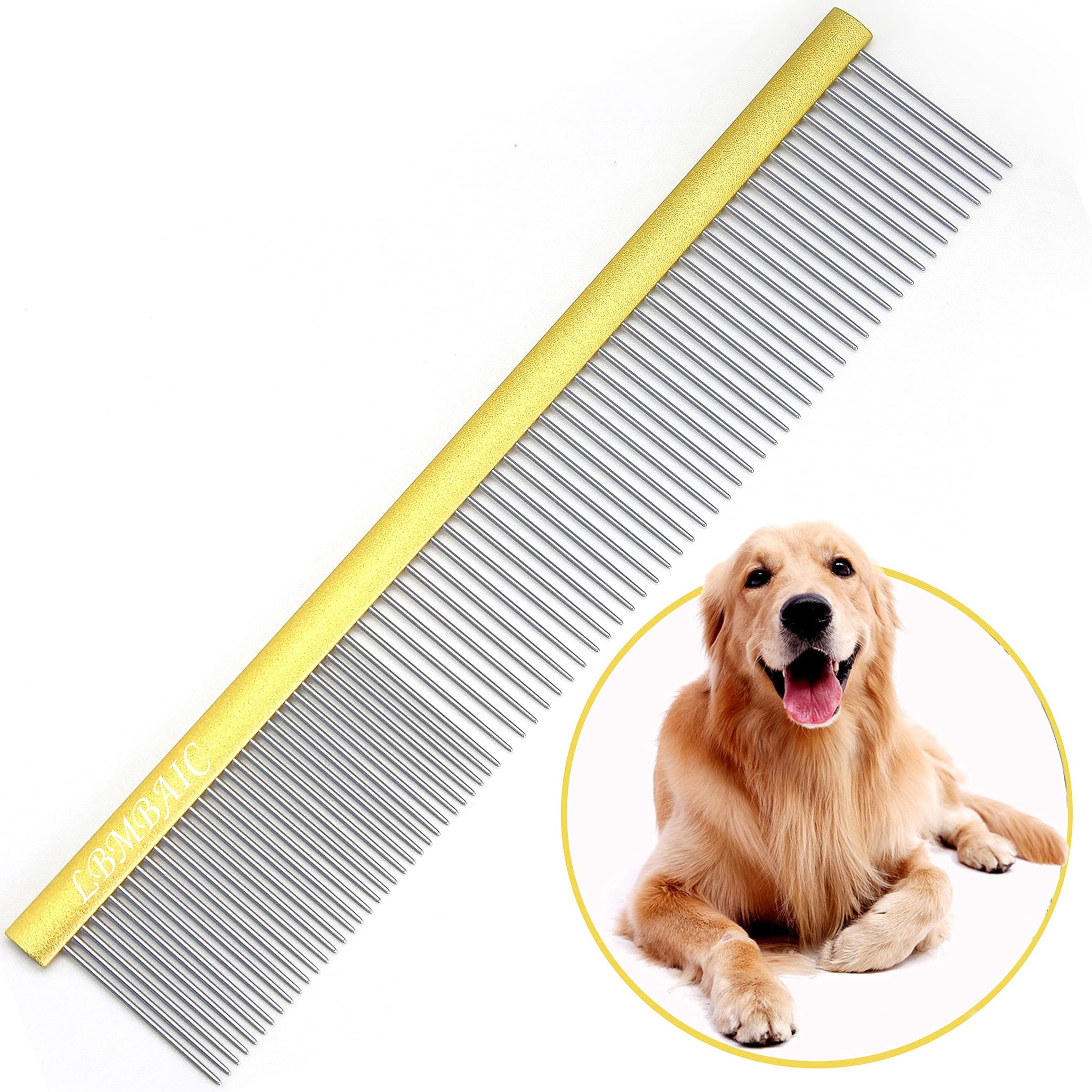 Large Metal Dog Grooming Comb for Shedding Matted Hair Comb