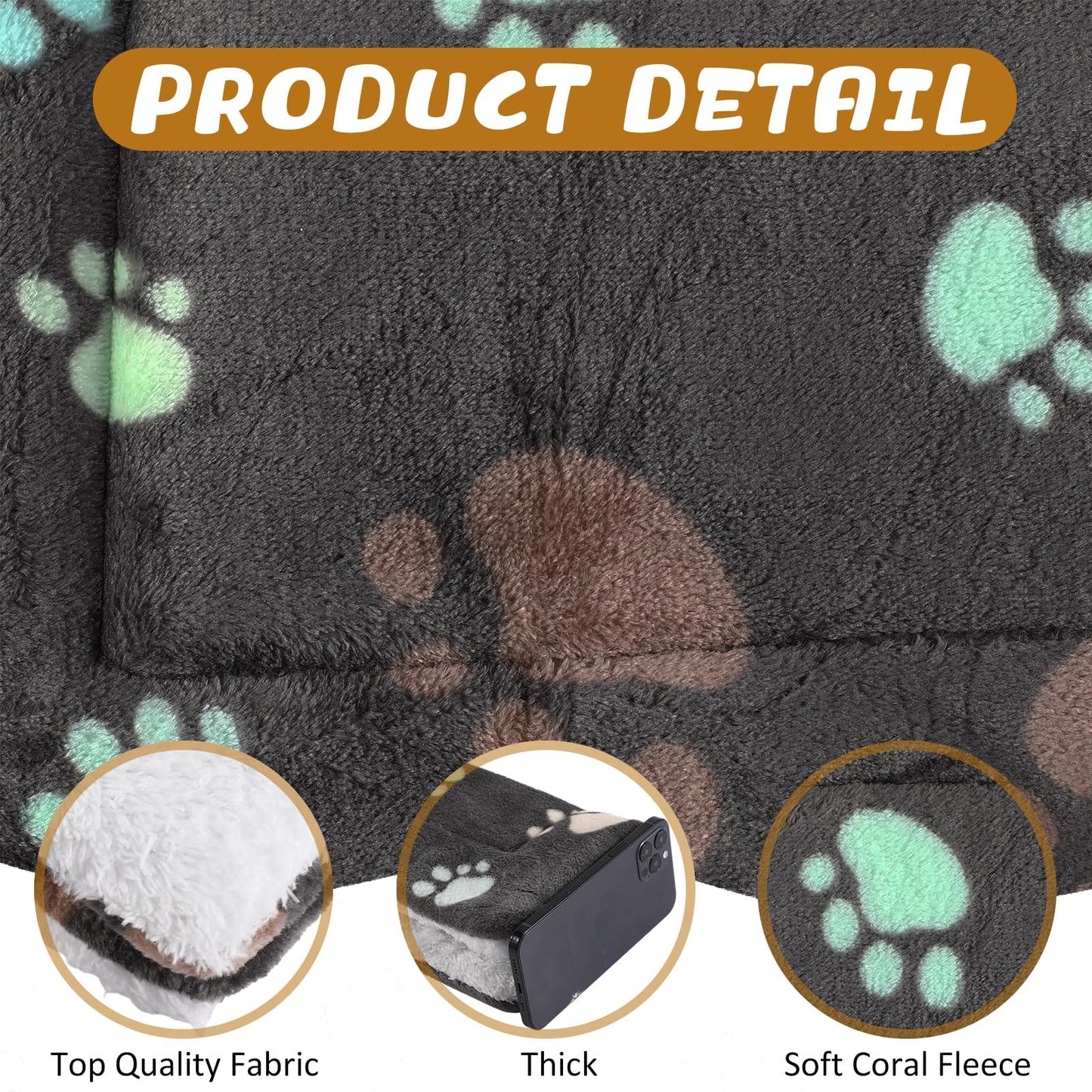 Tuanse 4 Pack Ultra Soft Dog Cat Bed Mat Small Animal Guinea Pig Crate