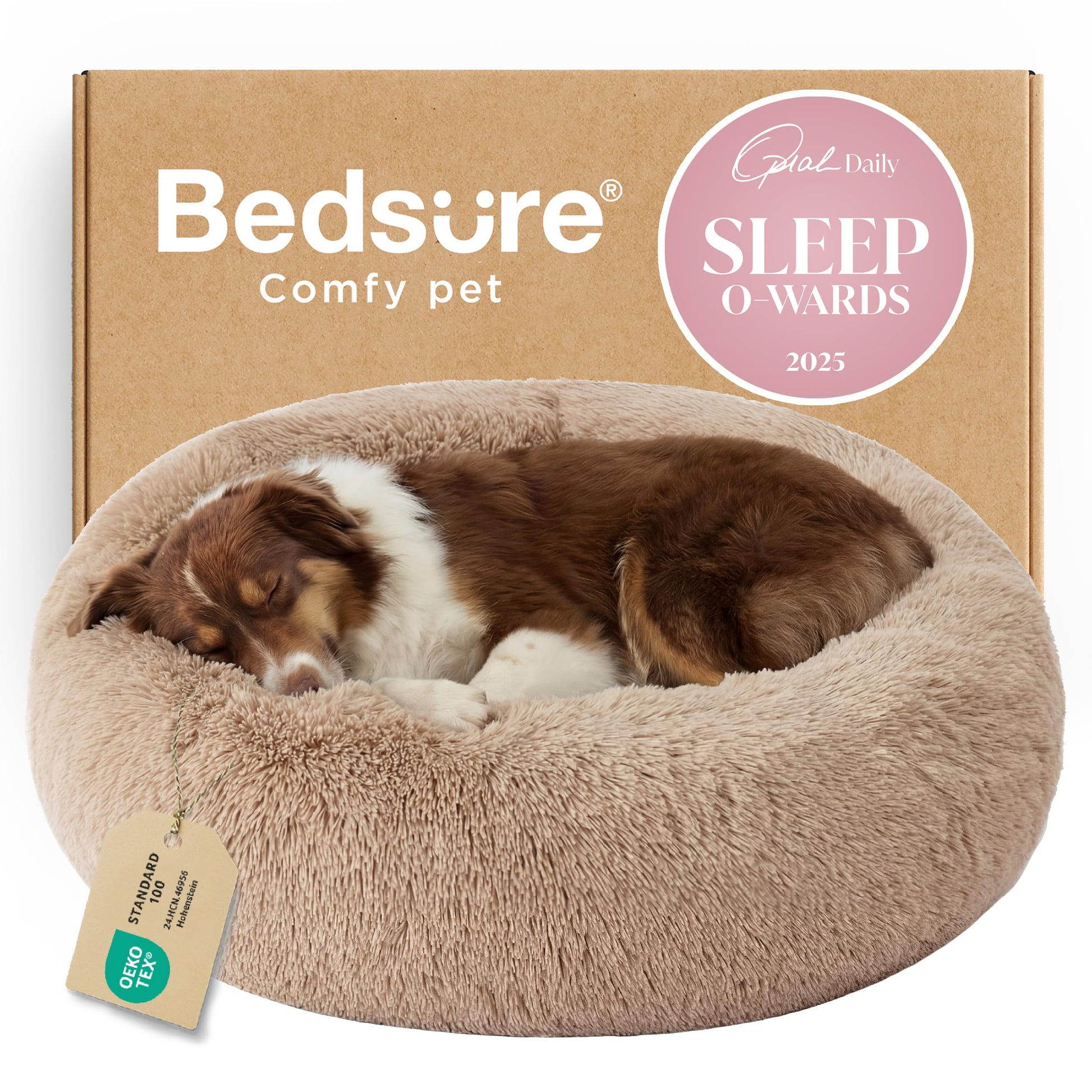 Bedsure Calming Dog Beds Large Sized Dog Donut Washable Large Pet Bed