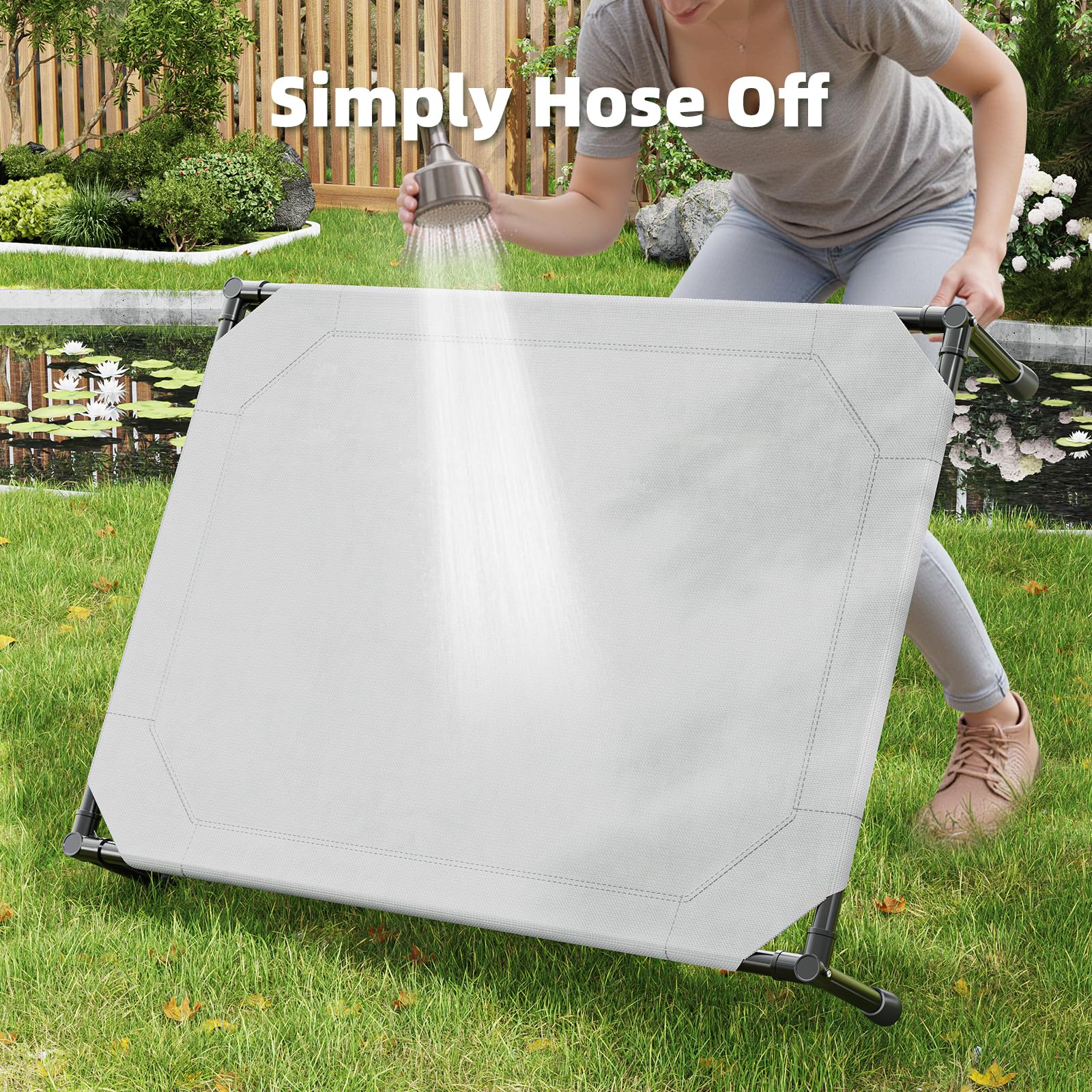 Simple Trending Raised Dog Bed for Large Dogs, Outdoor Elevated Bed