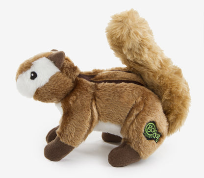 goDog Wildlife Chipmunk Squeaky Plush Dog Toy, Chew Guard Plush