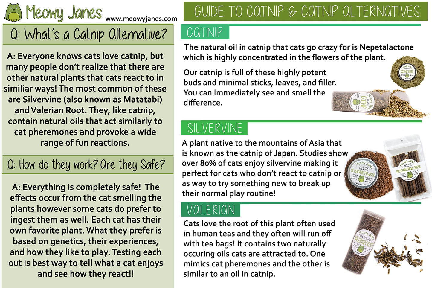 Meowy Janes All Natural Magic Cat Play Powder Catnip and Catnip