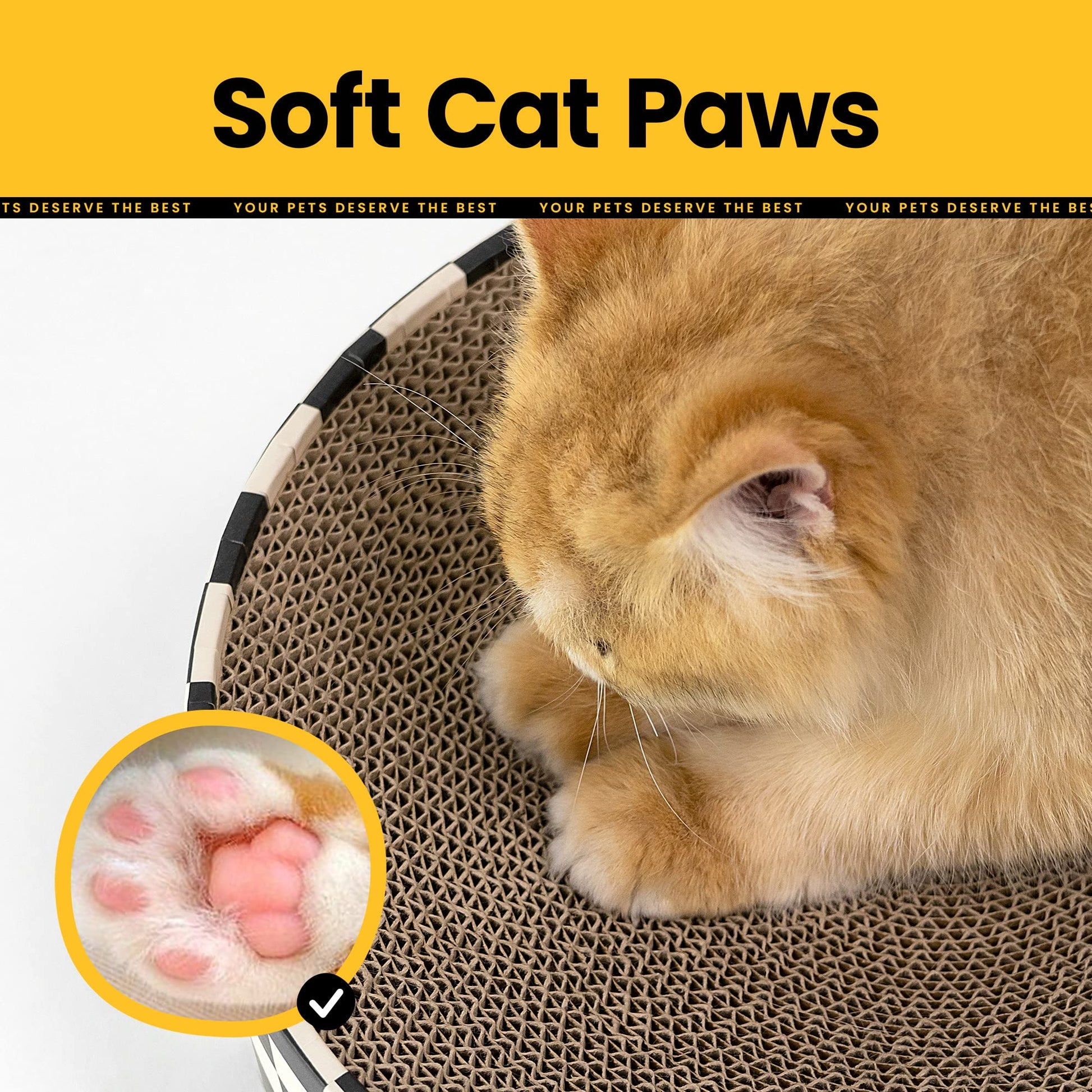 Conlun Cat Scratcher Cardboard, 1 Oval Cat Scratch Pad Bowl for Pad