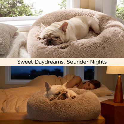 Bedsure Calming Dog Bed Medium Large Size Dogs Donut Washable Bed
