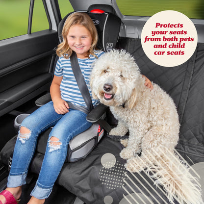 Lusso Gear Dog Car Seat Cover Waterproof Non-Slip Car Back Seat