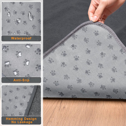 LOOBANI 2 Packs Extra Large Reusable Dog Mat for Floor, Non-Slip Mat