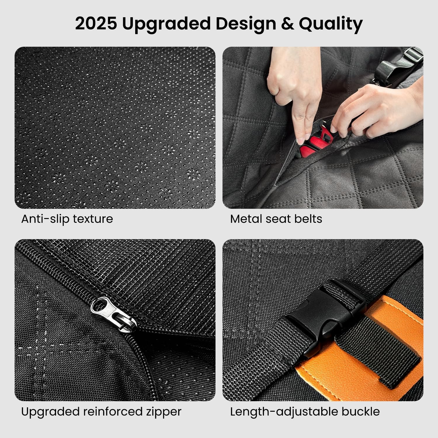 REEVAA Dog Truck Seat Cover for Back Seat, Hard Bottom Dog Hammock
