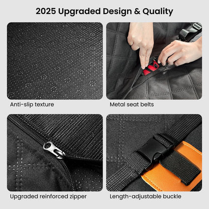 REEVAA Dog Truck Seat Cover for Back Seat, Hard Bottom Dog Hammock