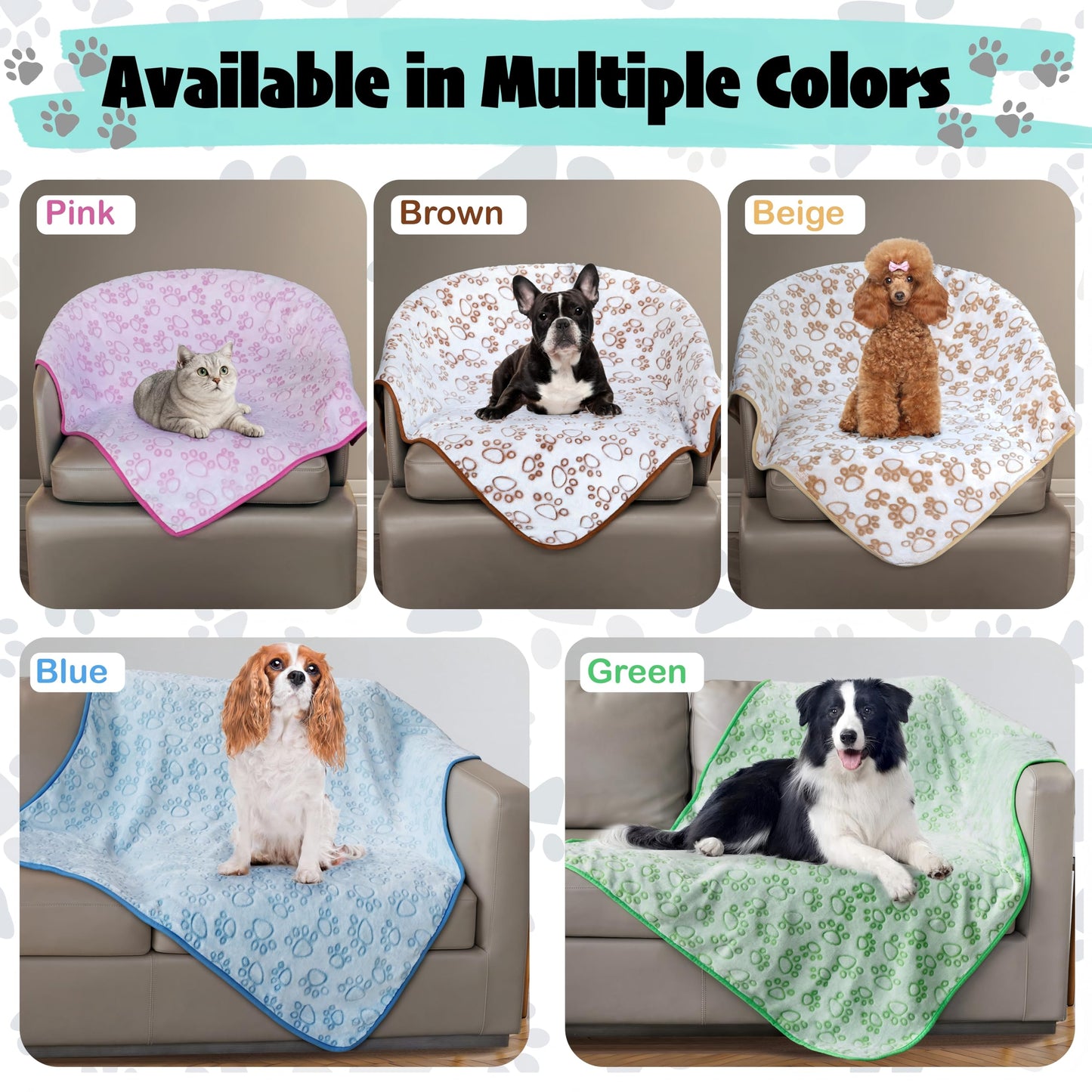 Stuffed Dog Blanket, Soft Throw Flannel Fleece Blanket Crate