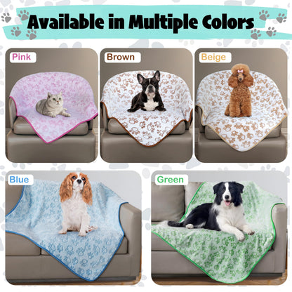 Stuffed Dog Blanket, Soft Throw Flannel Fleece Blanket Crate