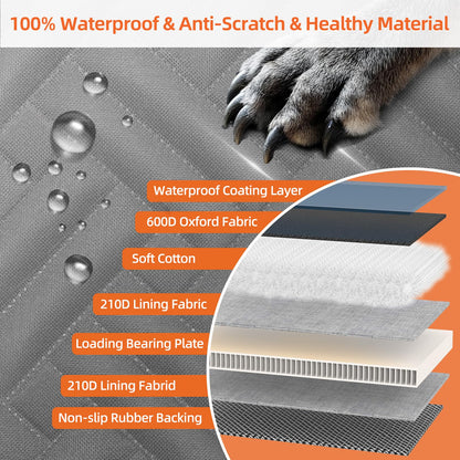 Back Seat Extender for Dogs,Hard Bottom Car Seat Cover