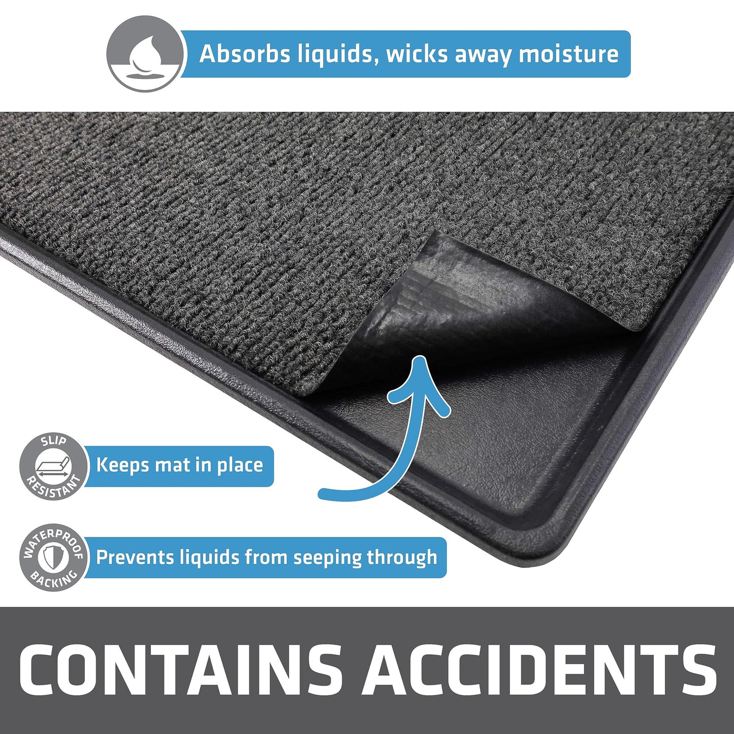 Drymate Dog Crate Mat Liner, Absorbent, Waterproof, Non-Slip, Mat
