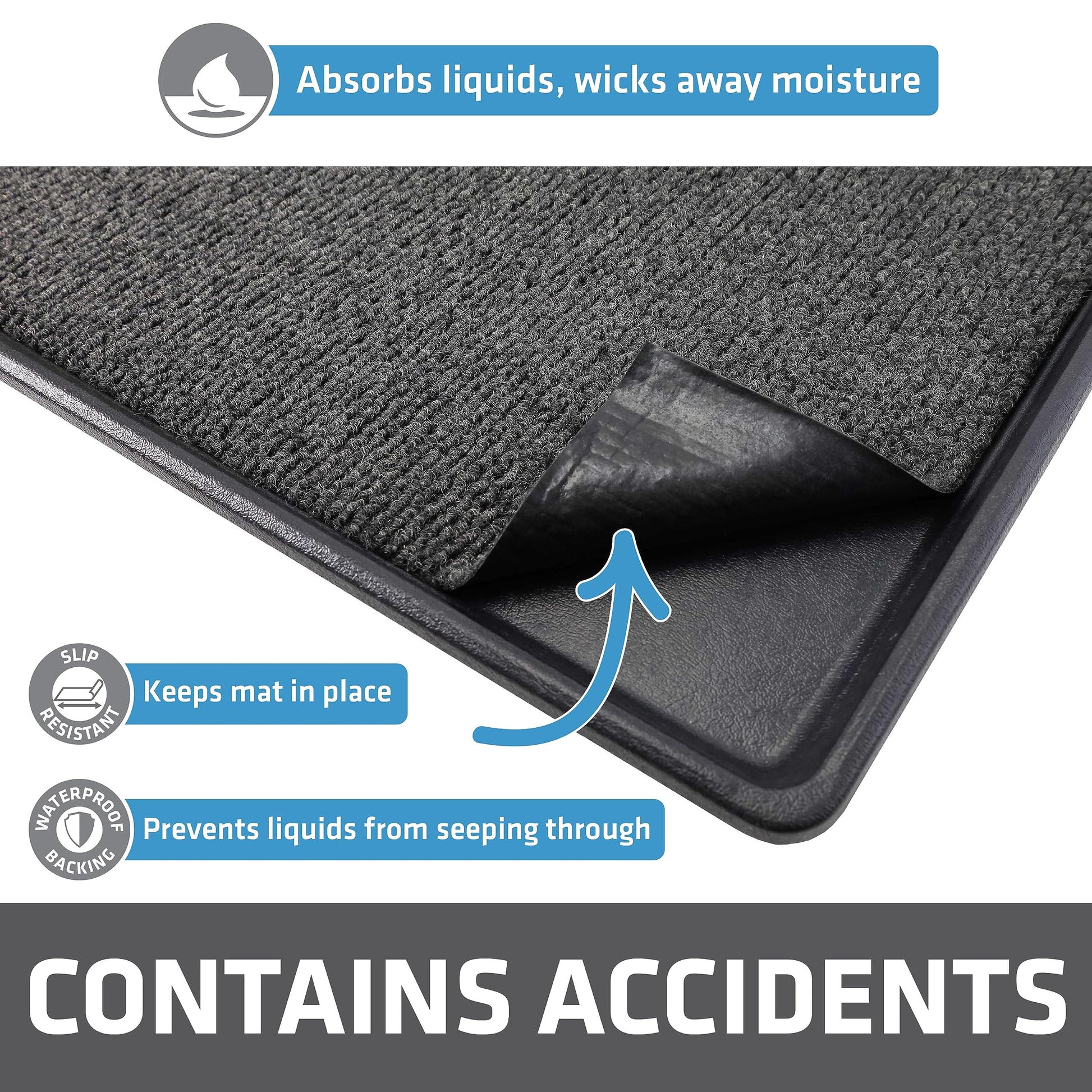Drymate Dog Crate Mat Liner, Absorbent, Waterproof, Non-Slip, Mat
