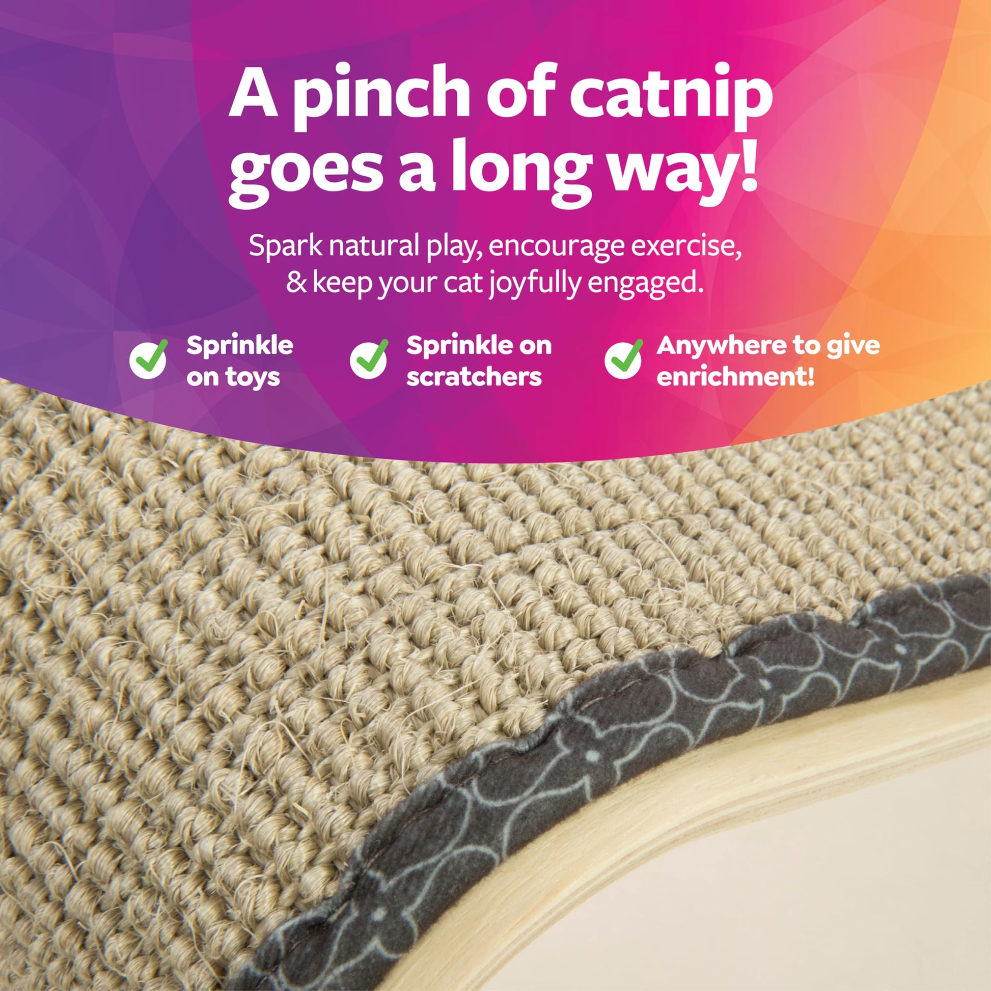 SmartyKat Sisal Angle Ramp Cat Scratcher, Natural Woven Scratcher