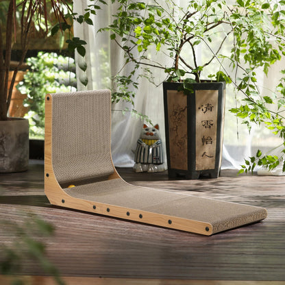 FUKUMARU Cat Scratcher, L Shape Cat Scratch Pad Wall Mounted, Pad