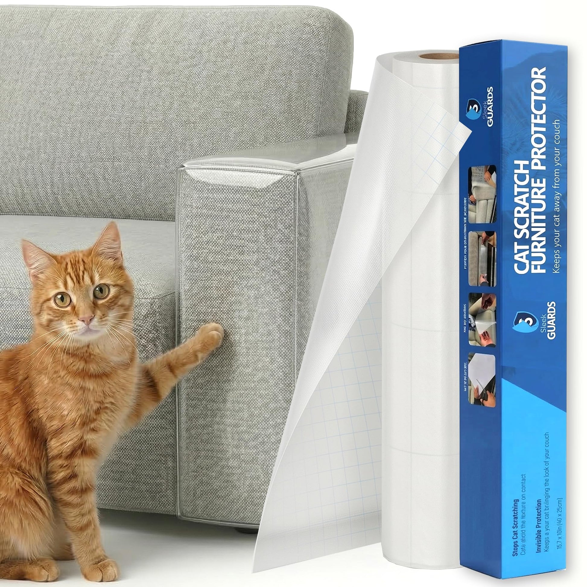 Cat Scratch Furniture Protector Roll, x79" Couch Protector Furniture